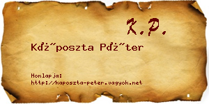 Káposzta Péter névjegykártya